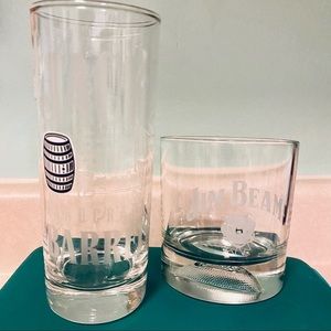 Jim Beam Jack Daniels Glass Set NWOT